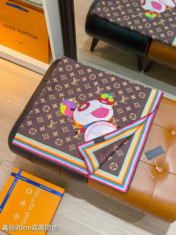 LV silk scarf 90X90cm E22 (18)