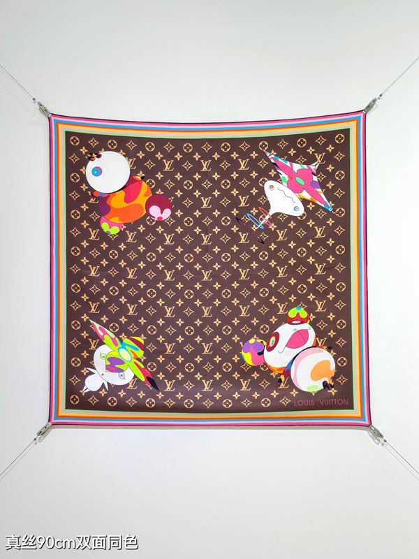 LV silk scarf 90X90cm E22 (19)