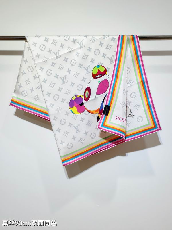 LV silk scarf 90X90cm E22 (3)