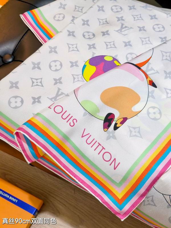 LV silk scarf 90X90cm E22 (6)
