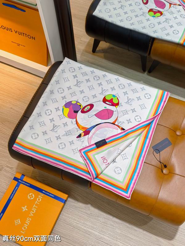 LV silk scarf 90X90cm E22 (8)