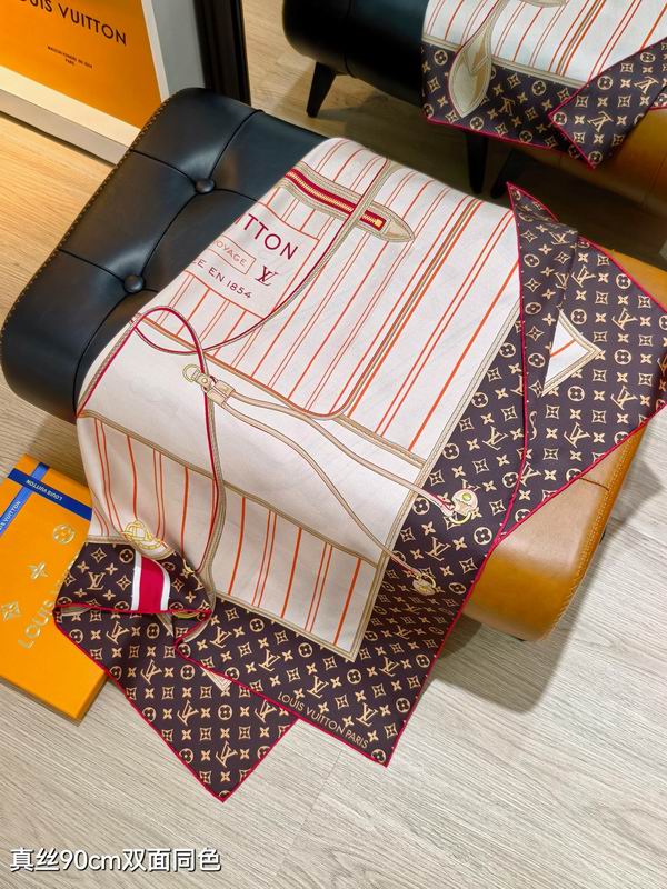 LV silk scarf 90X90cm E74 (6)