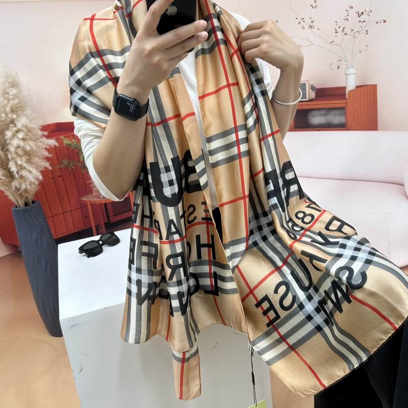 Burberry silk Scarf 90-180cm E19 (13)