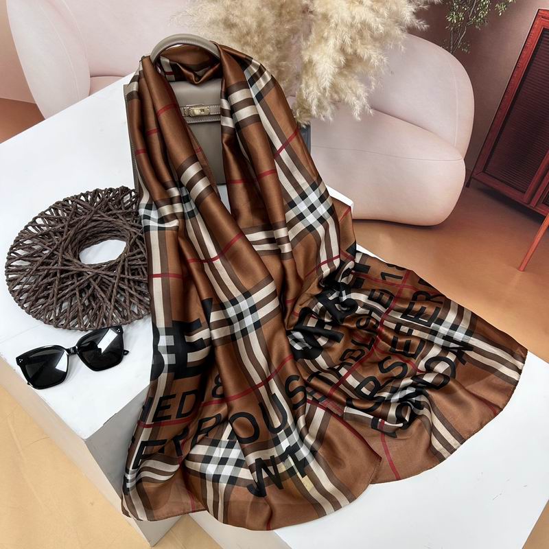 Burberry silk Scarf 90-180cm E19 (19)