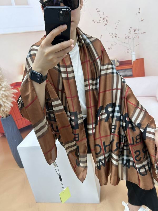 Burberry silk Scarf 90-180cm E19 (22)