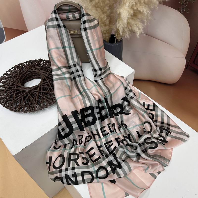 Burberry silk Scarf 90-180cm E19 (6)