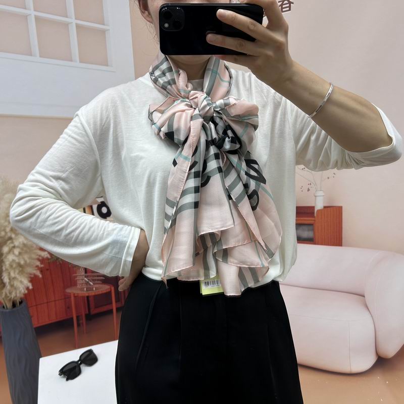 Burberry silk Scarf 90-180cm E19 (7)