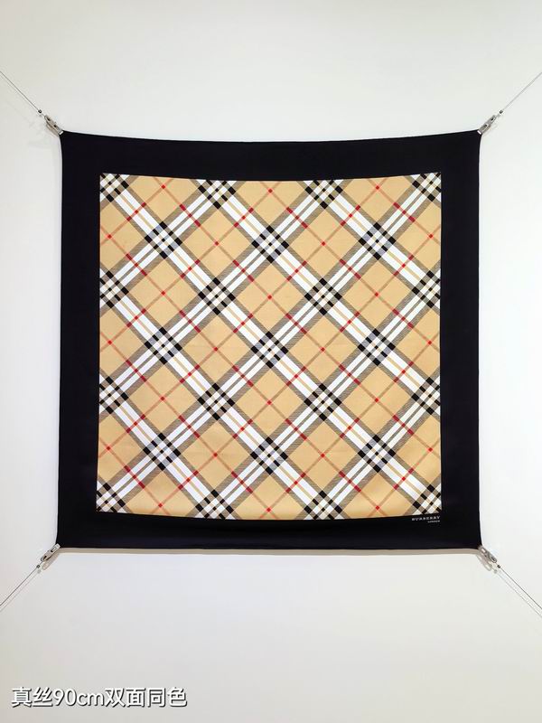 Burberry silk Scarf 90X90cm E10 (1)