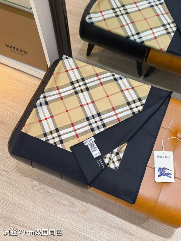 Burberry silk Scarf 90X90cm E10 (2)