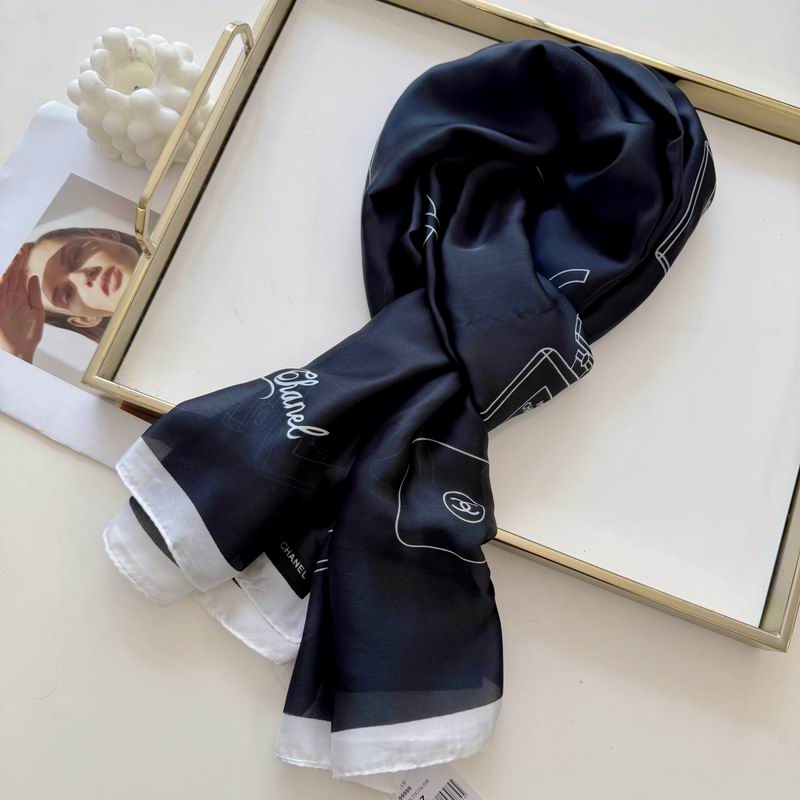 Chanel silk Scarf 90-180cm E04 (18)