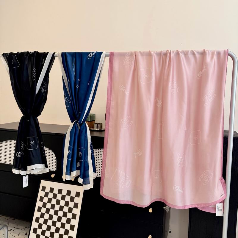 Chanel silk Scarf 90-180cm E04 (19)