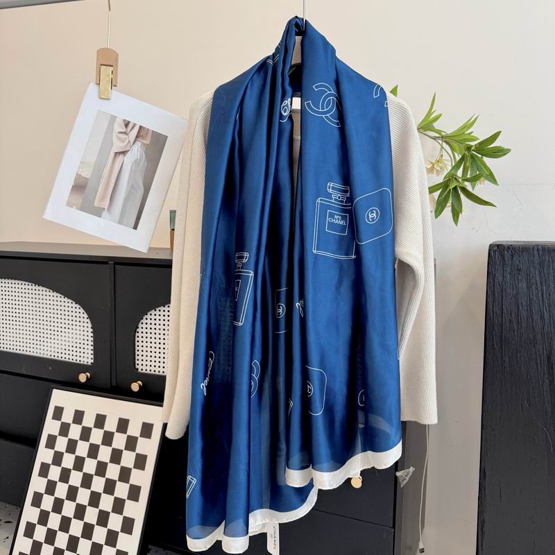 Chanel silk Scarf 90-180cm E04 (3)