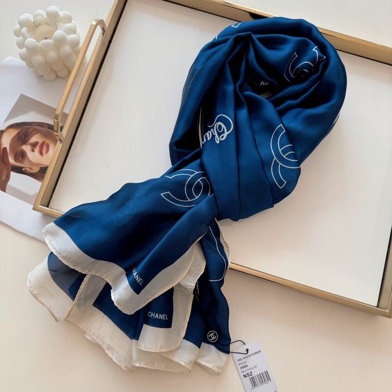 Chanel silk Scarf 90-180cm E04 (4)