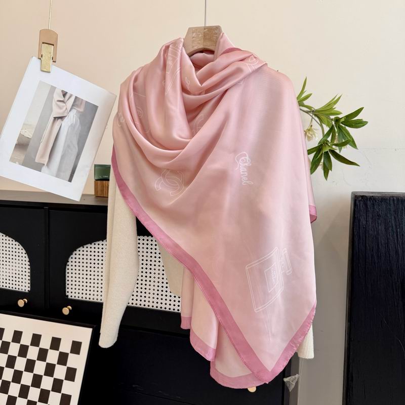 Chanel silk Scarf 90-180cm E04 (9)