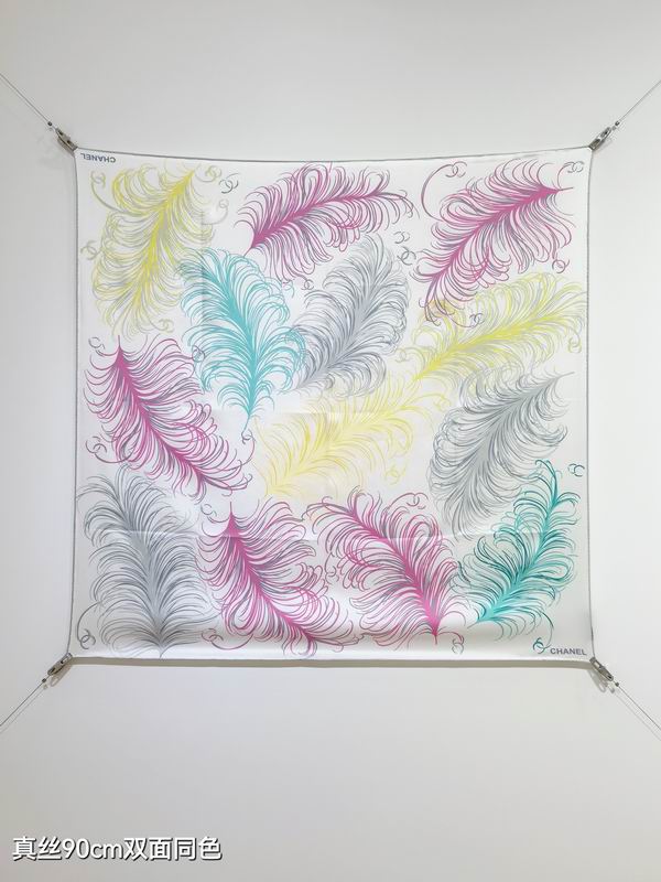 Chanel silk Scarf 90X90cm E02 (10)