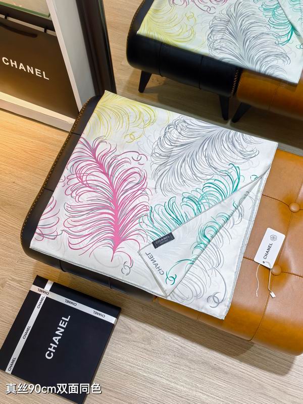Chanel silk Scarf 90X90cm E02 (11)