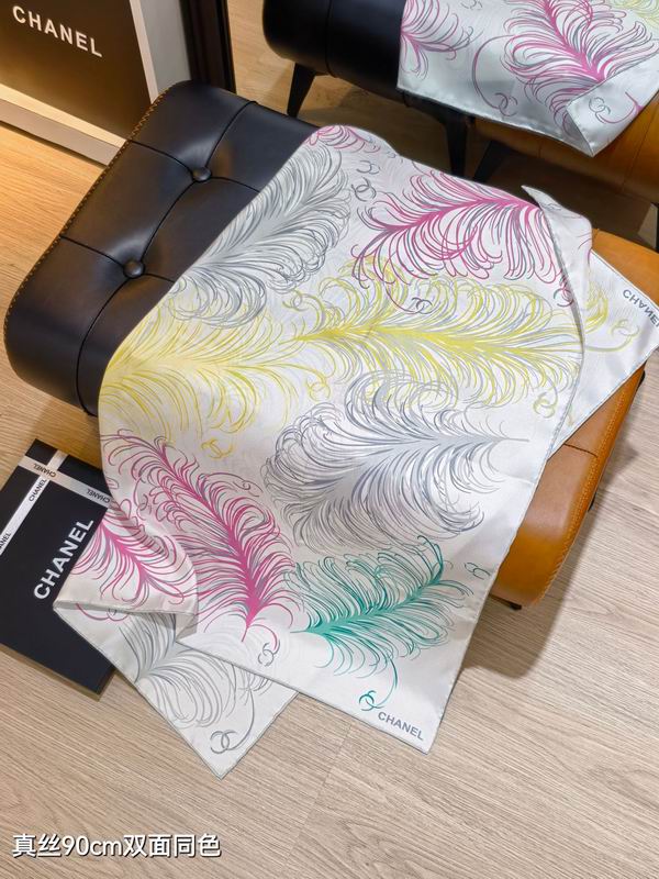 Chanel silk Scarf 90X90cm E02 (12)
