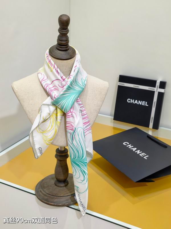 Chanel silk Scarf 90X90cm E02 (17)