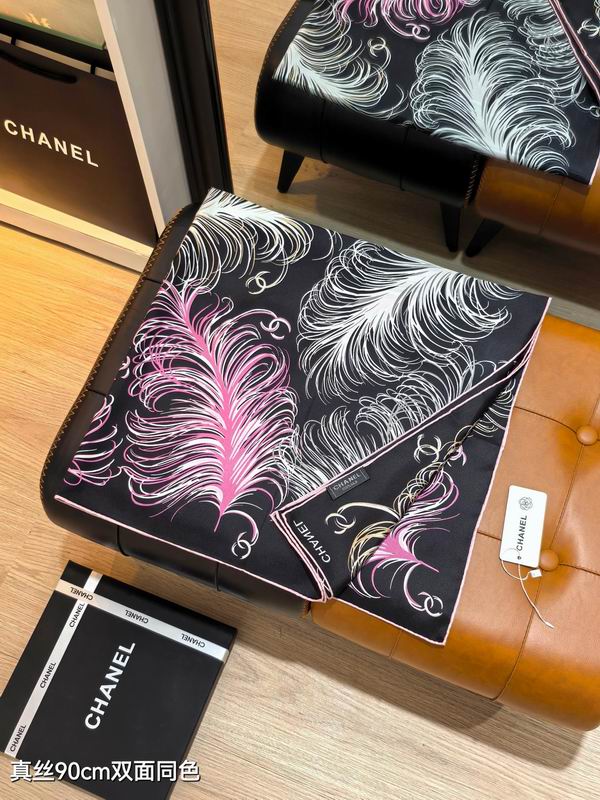 Chanel silk Scarf 90X90cm E02 (2)