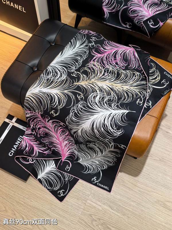 Chanel silk Scarf 90X90cm E02 (3)