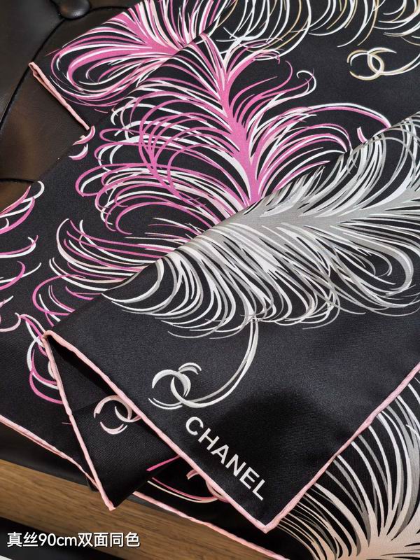 Chanel silk Scarf 90X90cm E02 (4)