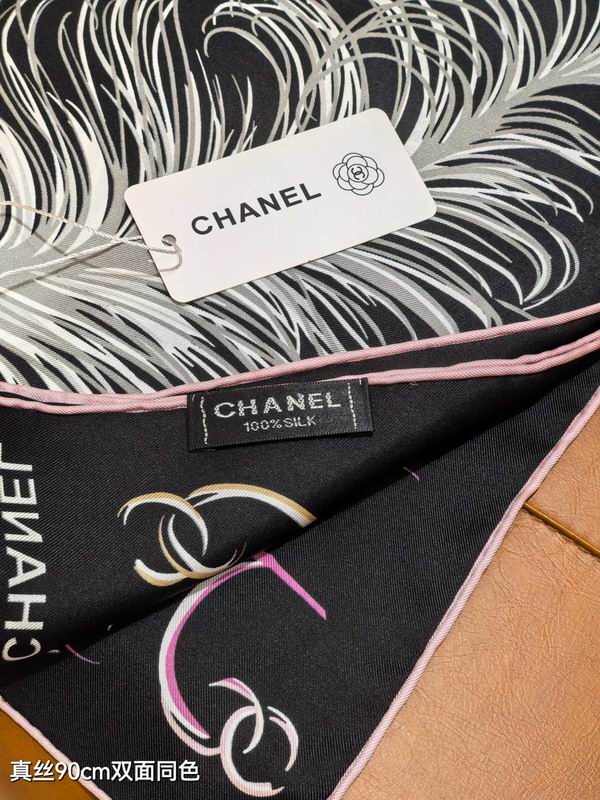 Chanel silk Scarf 90X90cm E02 (5)
