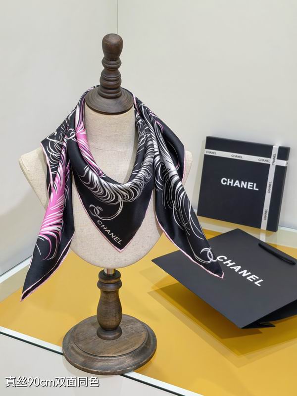 Chanel silk Scarf 90X90cm E02 (7)