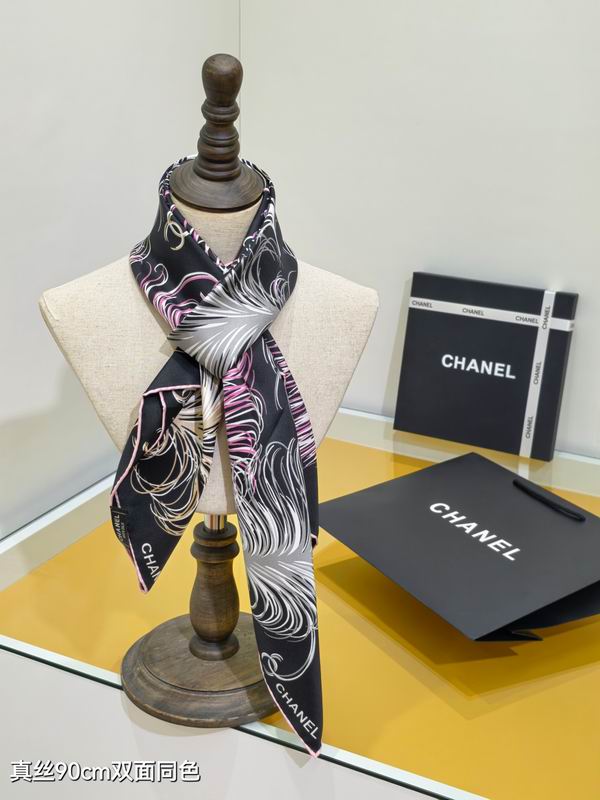 Chanel silk Scarf 90X90cm E02 (8)