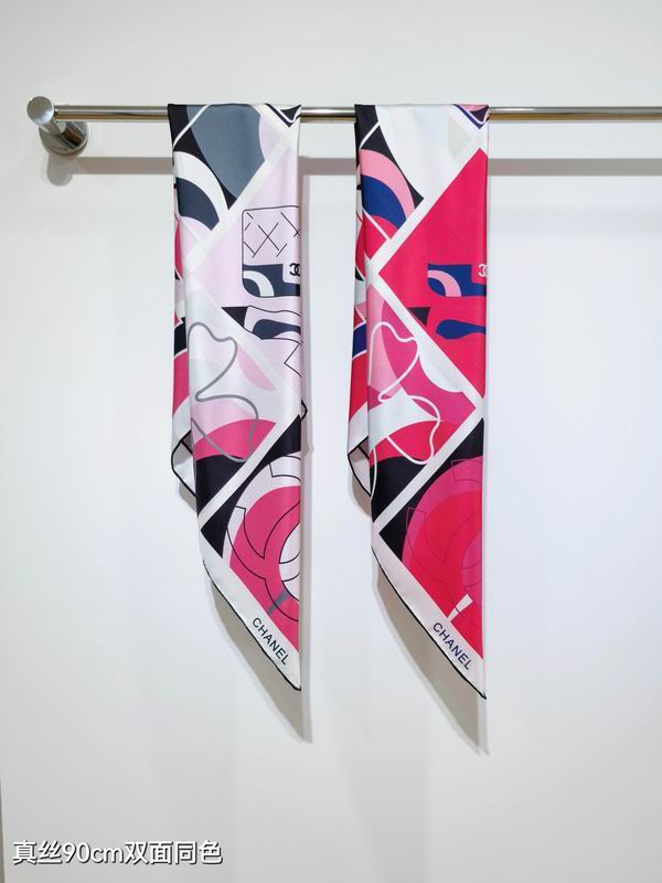 Chanel silk Scarf 90X90cm E18 (1)
