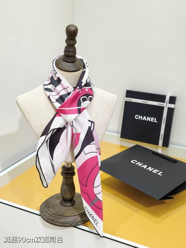 Chanel silk Scarf 90X90cm E18 (11)