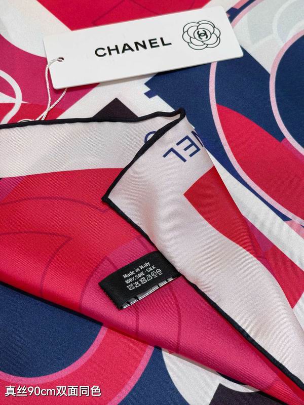 Chanel silk Scarf 90X90cm E18 (5)