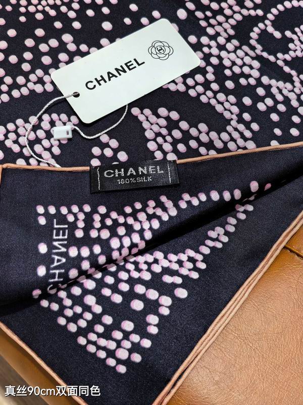 Chanel silk Scarf 90X90cm E19 (5)
