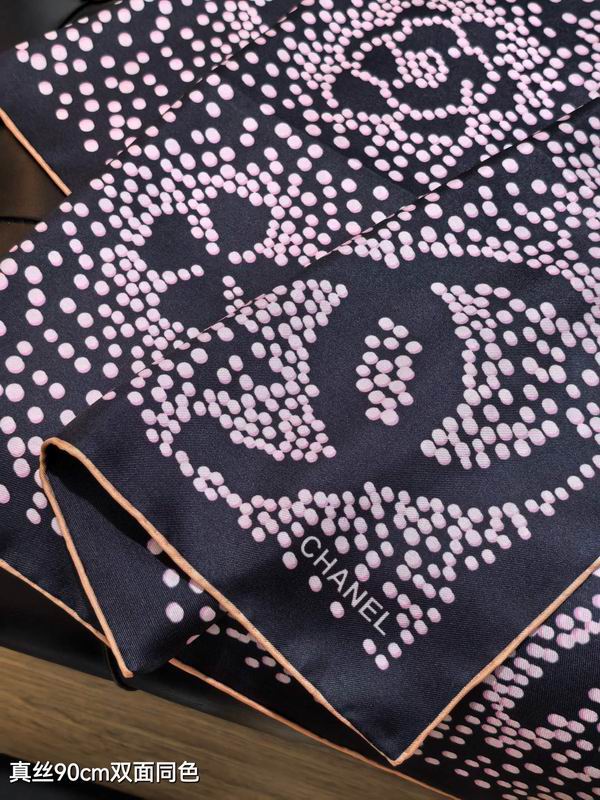 Chanel silk Scarf 90X90cm E19 (6)