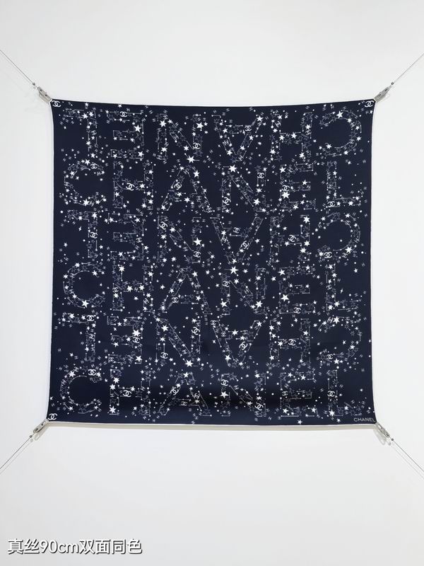 Chanel silk scarf 90X90cm E17 (18)