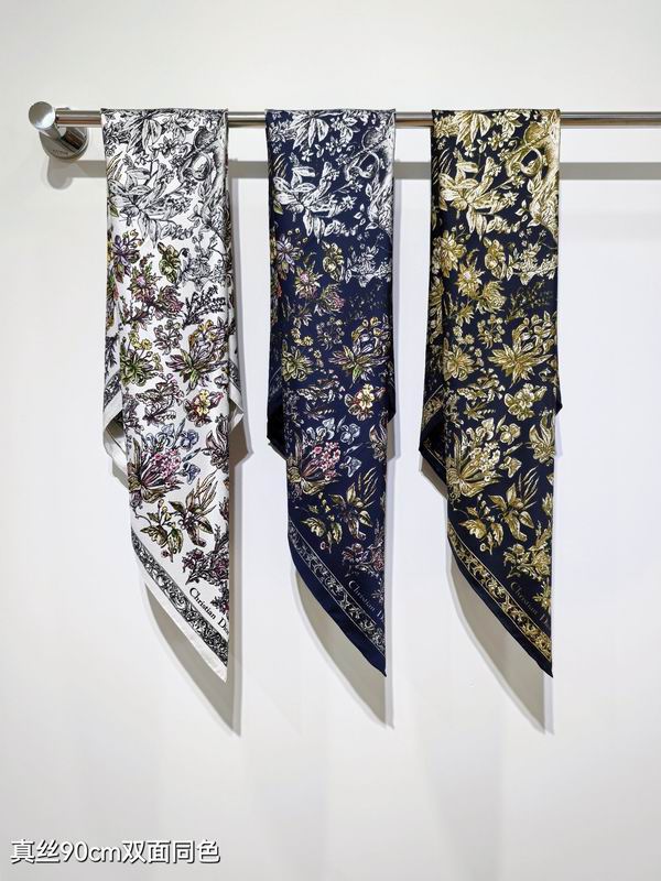 Dior silk Scarf 90X90cm E07 (1)