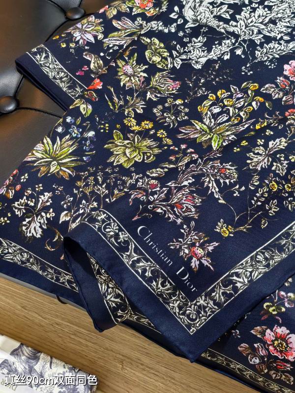 Dior silk Scarf 90X90cm E07 (6)