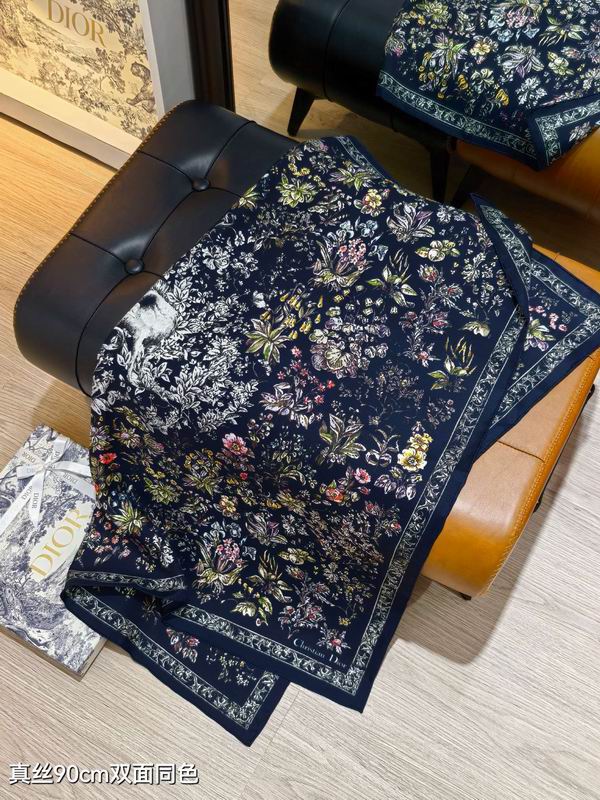 Dior silk Scarf 90X90cm E07 (7)