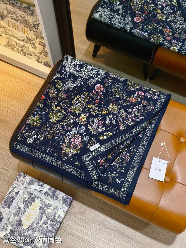 Dior silk Scarf 90X90cm E07 (8)