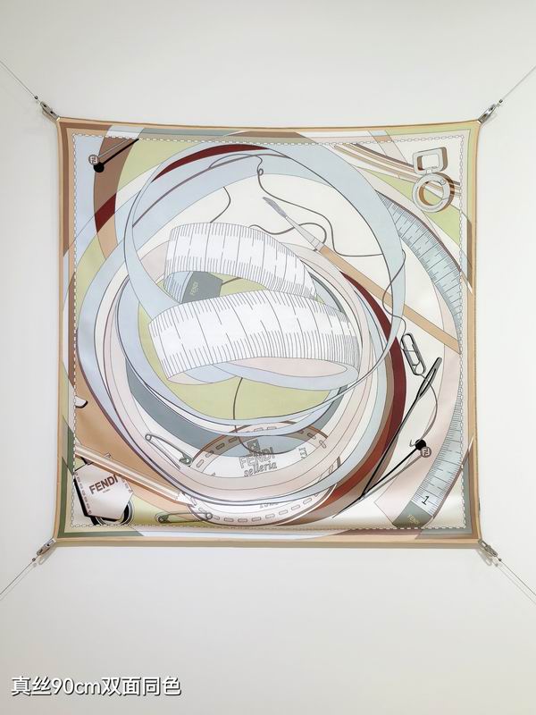 Fendi silk Scarf 90X90cm E27 (3)