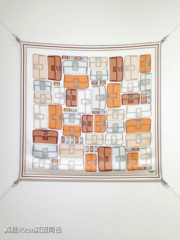Fendi silk Scarf 90X90cm E33 (3)