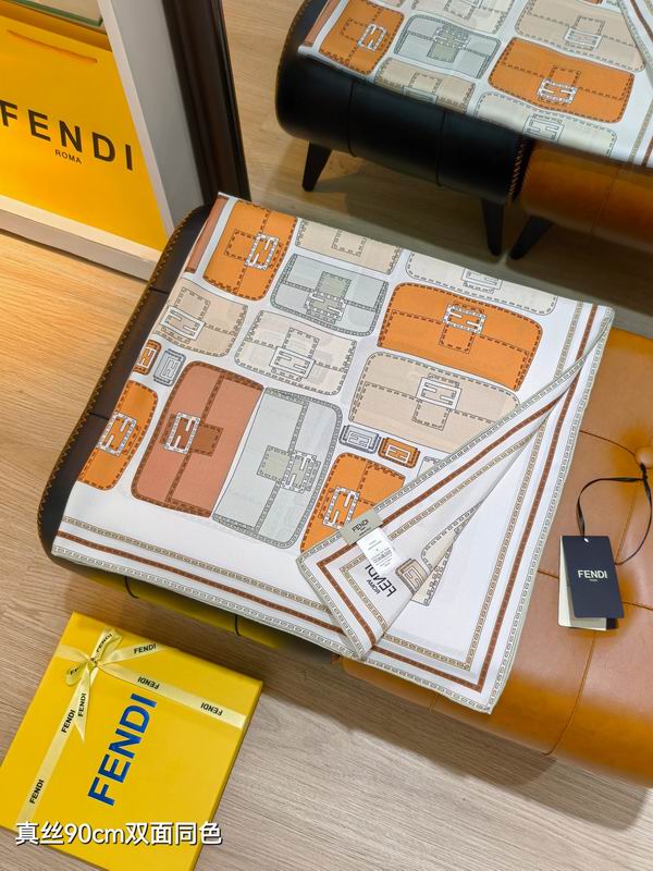 Fendi silk Scarf 90X90cm E33 (4)