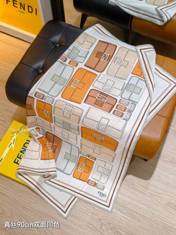 Fendi silk Scarf 90X90cm E33 (5)