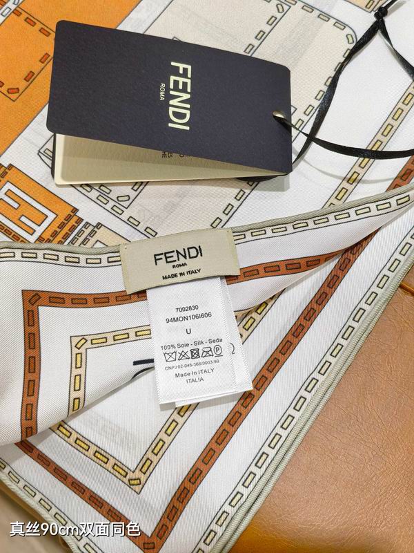 Fendi silk Scarf 90X90cm E33 (7)