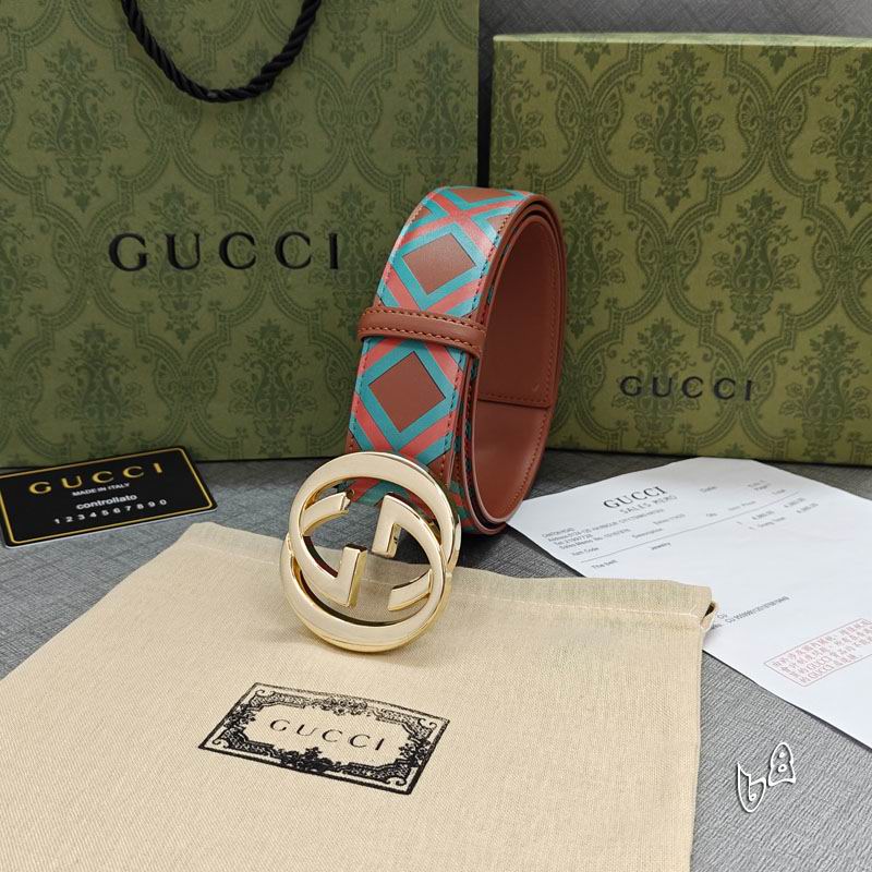 Gucci belt 38mmX90-125cm lb (31)