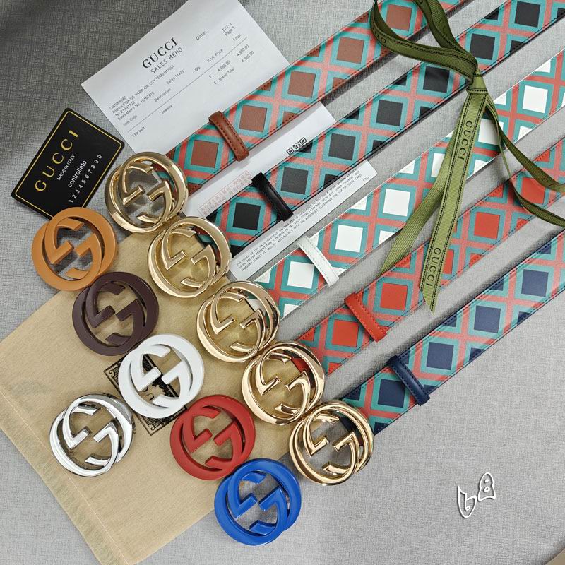 Gucci belt 38mmX90-125cm lb (33)