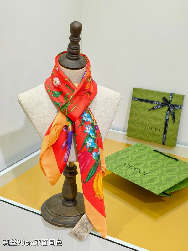 Gucci silk Scarf 90X90cm E01 (13)