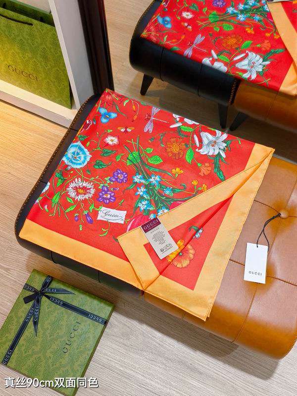 Gucci silk Scarf 90X90cm E01 (18)