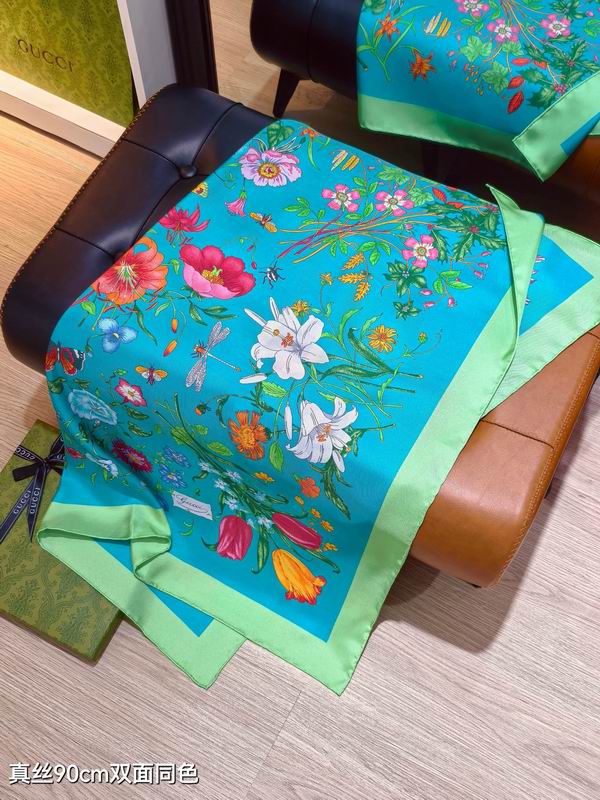 Gucci silk Scarf 90X90cm E01 (27)