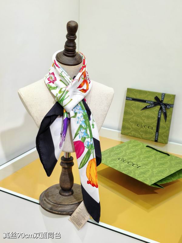 Gucci silk Scarf 90X90cm E01 (33)
