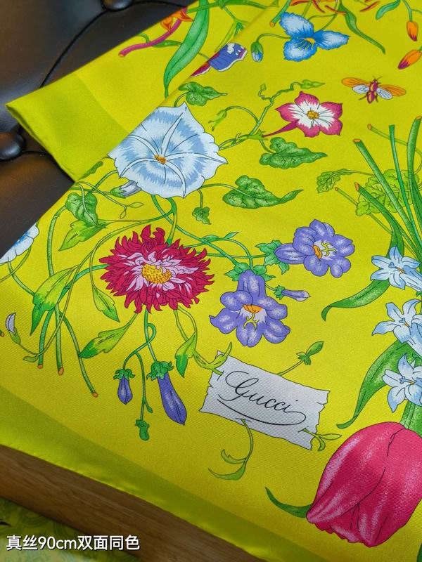 Gucci silk Scarf 90X90cm E01 (6)